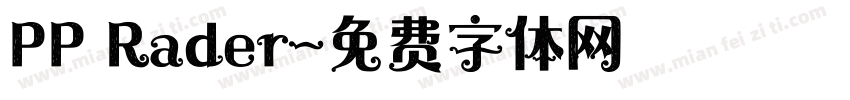PP Rader字体转换